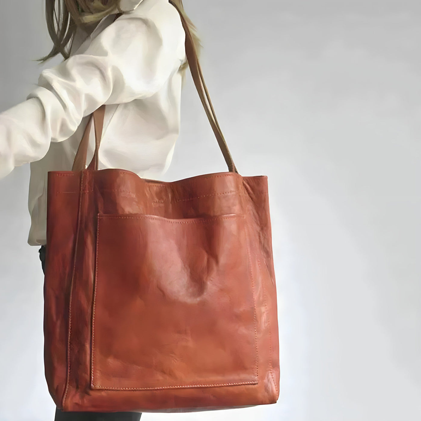 Aria - Handmade Vegan Leather Tote Bag